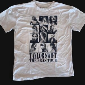 Official Taylor Swift The Eras Tour Cream Graphic Tee - Size M